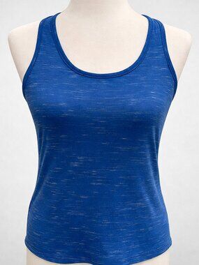 Nike Dri‑Fit Racerback Tank Top Blue Heather Activewear Lightweight Athletic Top